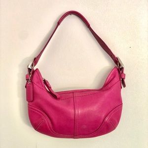 Coach Raspberry Leather Handbag